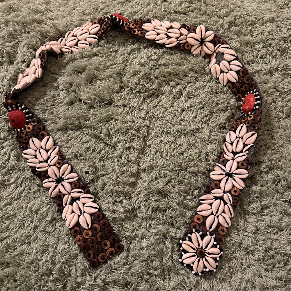 Boho vintage handmade real seashell belt